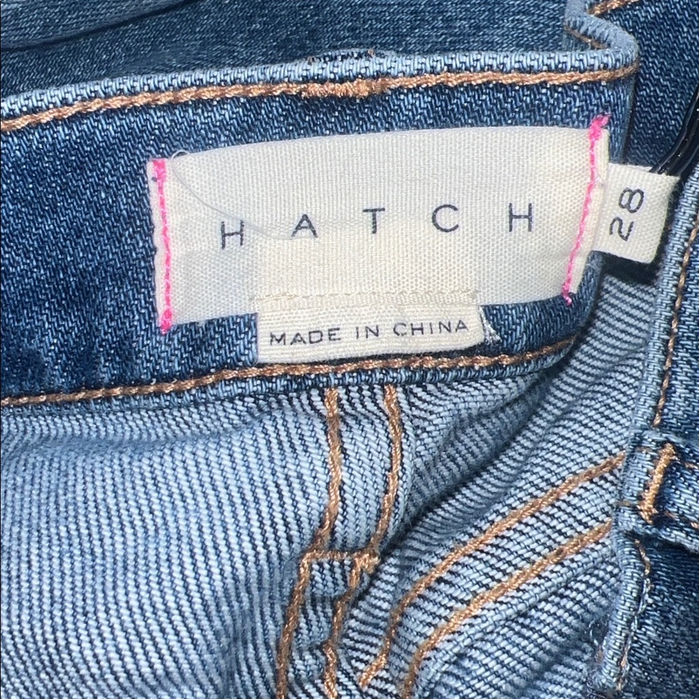 Hatch the boyfriend Light Blue Straight Leg Maternity Jeans size 28 - Picture 4 of 9